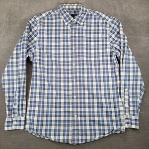 Gap Y2K Plaid Button Down Shirt‎ Slim Fit Long Sleeve Preppy Mens Large